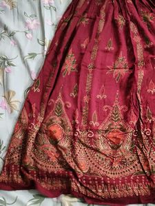 Maroon Ethnic Skirt