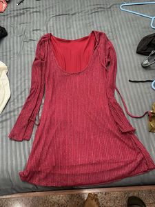 Sparkly Red Mini Dress