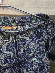 Girls Blue Print Palazzo Pants