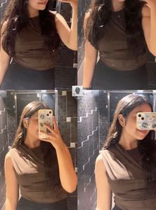 Brown Sleeveless Top size M