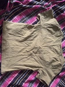 Olive Green Cropped Top