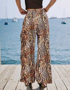 Shein Animal Print Wide Leg Pants