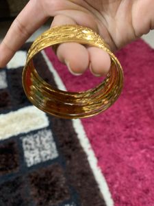 imitation jewellery Elegant Gold Tone Bangles Set