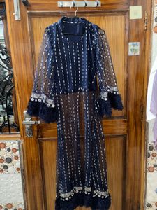 🌸Elegant Navy Blue Kurta Set with Sharara