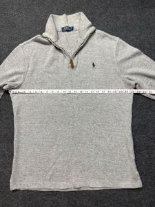Men's Grey Polo Ralph Lauren 1/4 Zip Sweater
