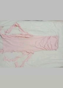 Pink Ruffle Strapless Dress
