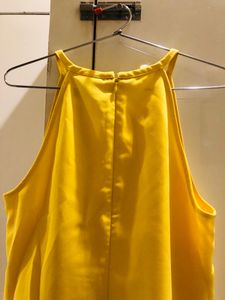 Bright Yellow Halter Neck Dress