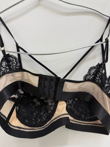kimcine curve Black Lace Bra