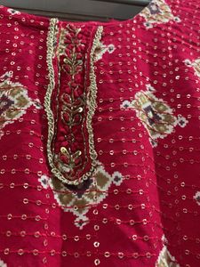 Beautiful Pink Printed Kurta Set