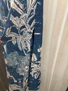 Floral printed dress slit cut