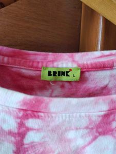 Pink Tie-Dye Cropped Long Sleeve