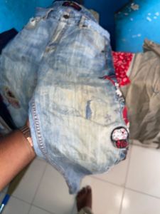 Embroidered Blue Denim Jeans