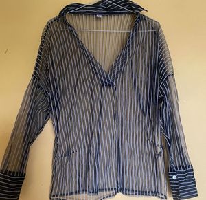 Striped Sheer Blouse
