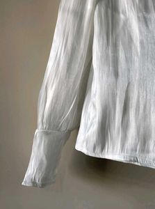 White Poet Blouse with Tie