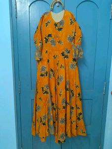 Floral Print Ethnic Gown
