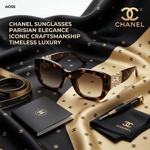 Chanel Black Sunglasses with Embellishments