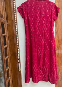 Elegant Pink Kurta with Golden Print