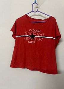 Red Crop Tshirt
