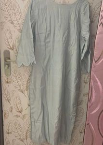 Beautifully Embroidered Light Blue Kurta