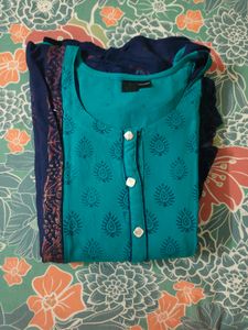 Blue Feeding Anarkali Kurta