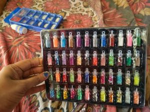 48 Bottles Glitter Nail Art Set