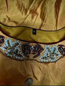 wedding mustard golden gown