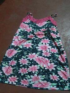 Floral Printed Night Dress
