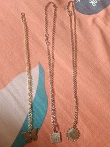 Chic Necklace Set - Butterfly, Daisy &amp; Square Pend