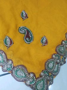 Yellow odni and kanchli kurti rajputi