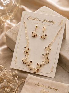 Elegant Gold Tone Necklace &amp; Earring Set