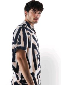 Celio Abstract Print Men's Shirt, OverSize