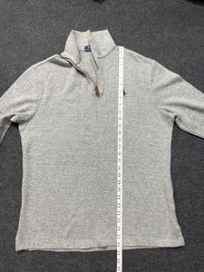 Men's Grey Polo Ralph Lauren 1/4 Zip Sweater