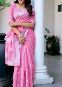 Beautiful Pink Silk Saree