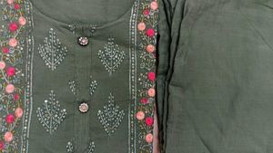 Embroidered Kurta Set with Dupatta