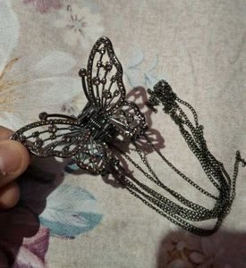 Vintage Butterfly Chain Hair Clip