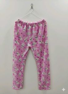 Pink Bunny Print Kids Pants