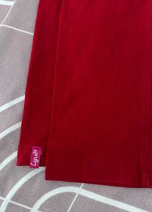Women's Red Slim Fit Pants