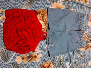 Stylish Denim Midi Skirt