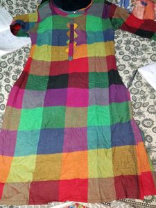 Colorful Checkered Kurta
