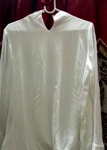 White Blouson Top