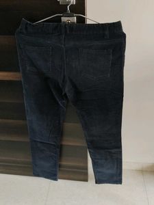 Stylish Dark Blue Corduroy Pants