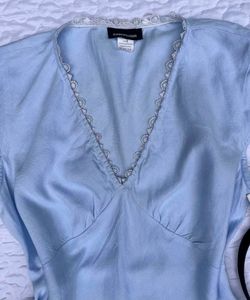 Powder blue baby doll top