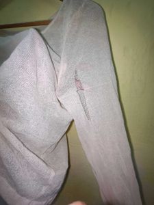Sheer cream colour Top