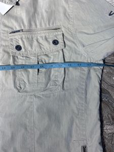Men's Beige Casual long Jacket