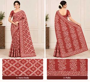 Sungudi double cross bathik sarees