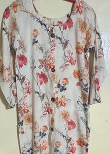Beautiful Floral Print Kurta