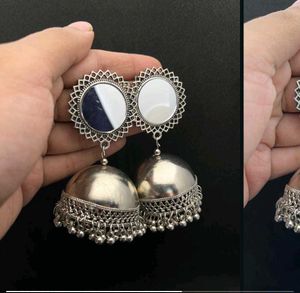Boho Mirror Jhumka Earrings
