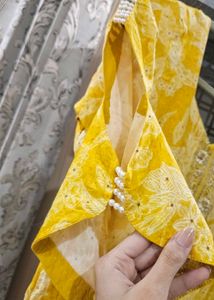Yellow Kurta set with design