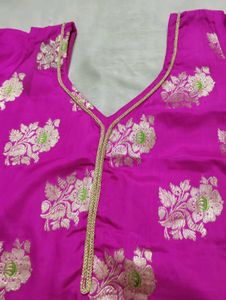 Beautiful Pink Brocade Kurta
