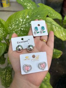 Charming Earring Set - 3 Pairs